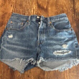 Women's Levis 501 Jean Shorts - Size 27